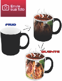 Caneca cerâmica mágica personalizada